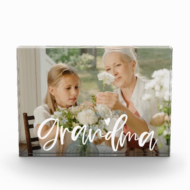 Grandma Love Script Cadeau personnalisé Bloc photo (Devant)