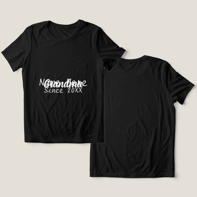 Grandma Name Since 20XX  Tri-Blend Shirt (Design Vorderseite & Rückseite)
