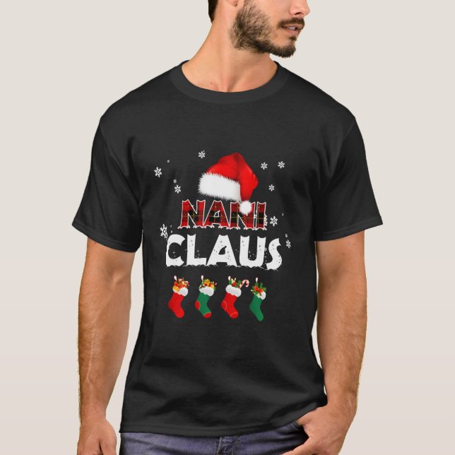 Grandma Nani Claus Santa Pajama T-Shirt (Vorderseite)