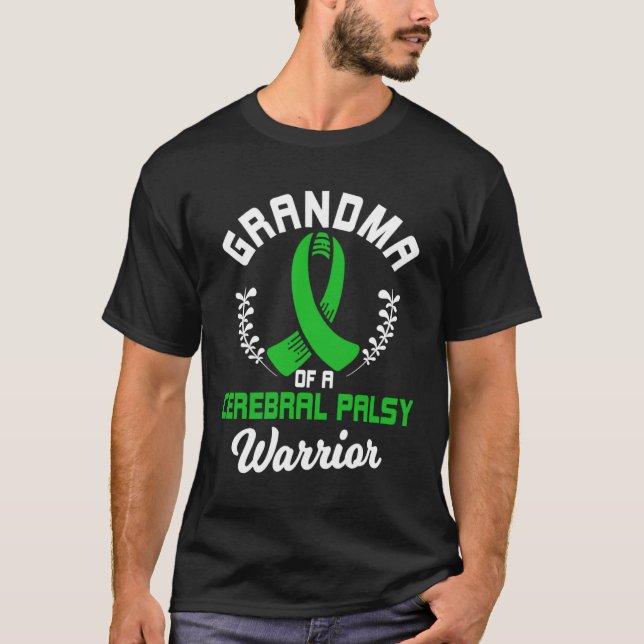 Grandma Of A Cerebral Palsy Warrior CP Awareness R T-Shirt (Vorderseite)
