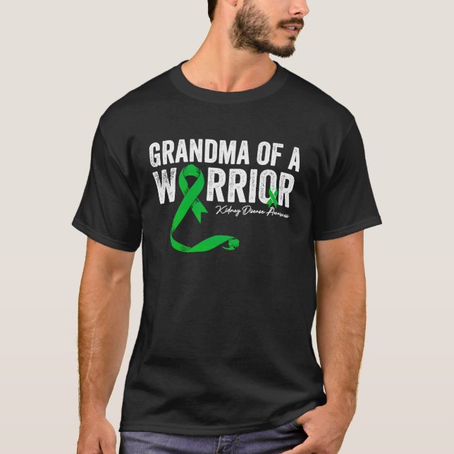 Grandma of a Warrior Kidney Disease Awareness T-Shirt (Vorderseite)