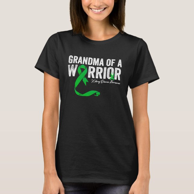 Grandma of a Warrior Kidney Disease Awareness T-Shirt (Vorderseite)