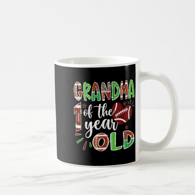 Grandma Of The 1 Year Old Football 1st Birthday Bo Kaffeetasse (Rechts)