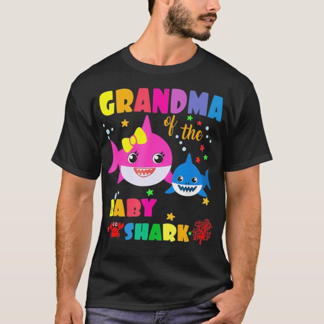 Grandma Of The Baby Shark Birthday Grandma Shark G T-Shirt (Vorderseite)