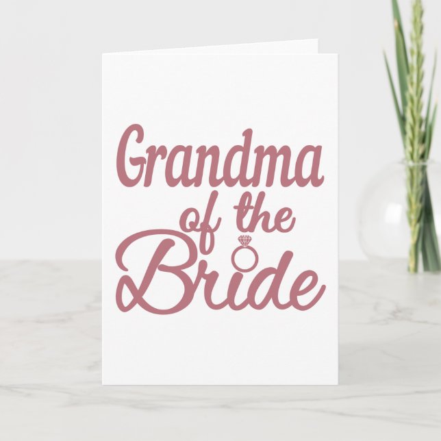 Grandma Of The Bride Wedding Family Matching Karte (Vorderseite)
