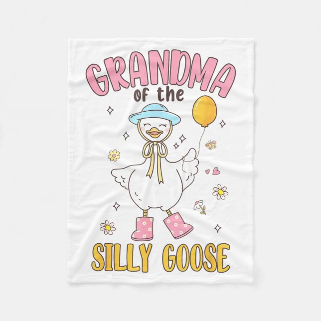 Grandma Of The Silly Goose First Birthday Family M Fleecedecke (Vorderseite)