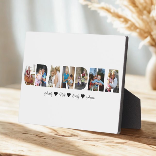 Grandma Photo Collage Plaque avec 7 Photos (Créateur téléchargé)
