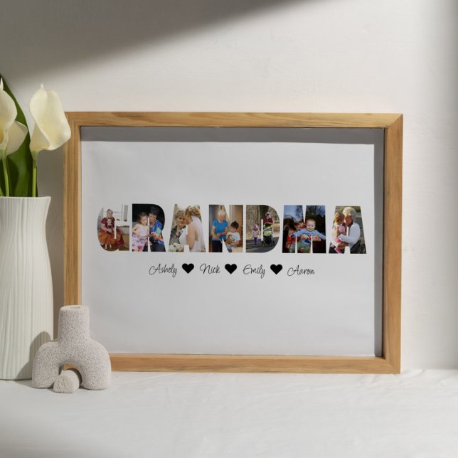 Grandma Photo Collage Poster 7 Photos (Créateur téléchargé)