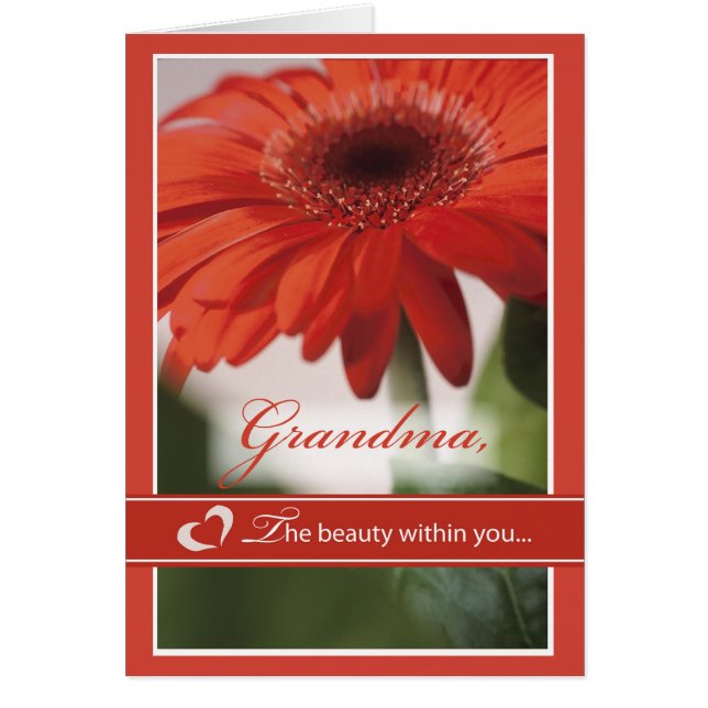 Grandma Red Gerber Daisy Valentine (Devant)