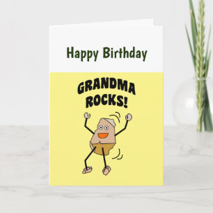 Grandma Rocks Carte d'anniversaire