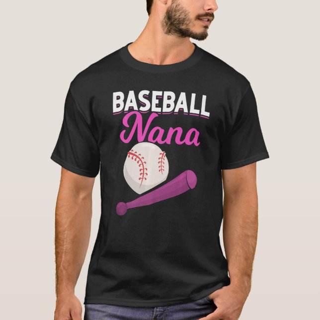 Grandma Sport Baseball Player Nana Pensionsbasis T-Shirt (Vorderseite)