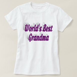 Grandma texte violet T-shirt