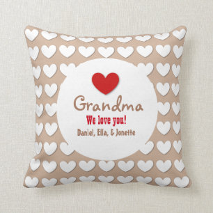 GRANDMA Wir Liebe Sie mit Hearts C07A Kissen