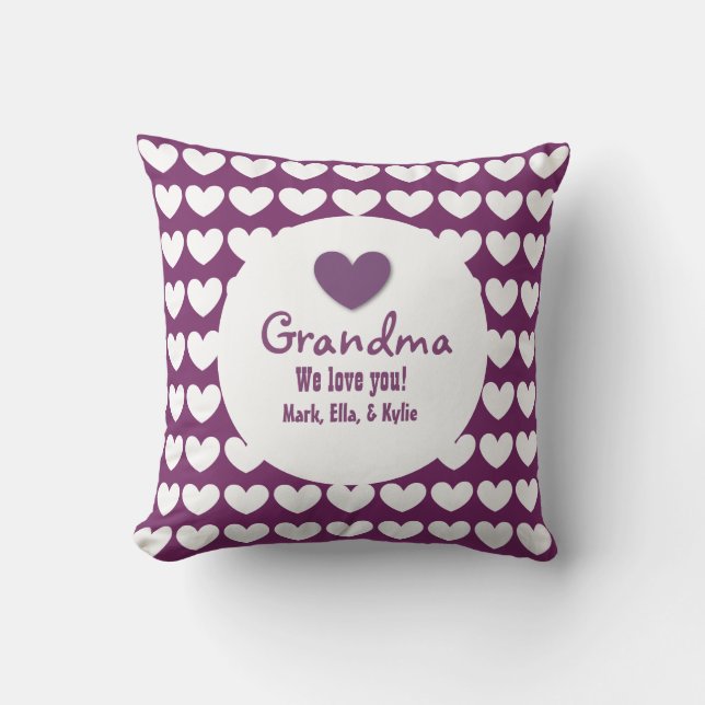 GRANDMA Wir Liebe Sie mit Herz und Gesicht C03 Kissen (Vorderseite)