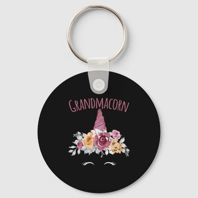 Grandmacorn Unicorn Grandma Premium  Schlüsselanhänger (Vorderseite)