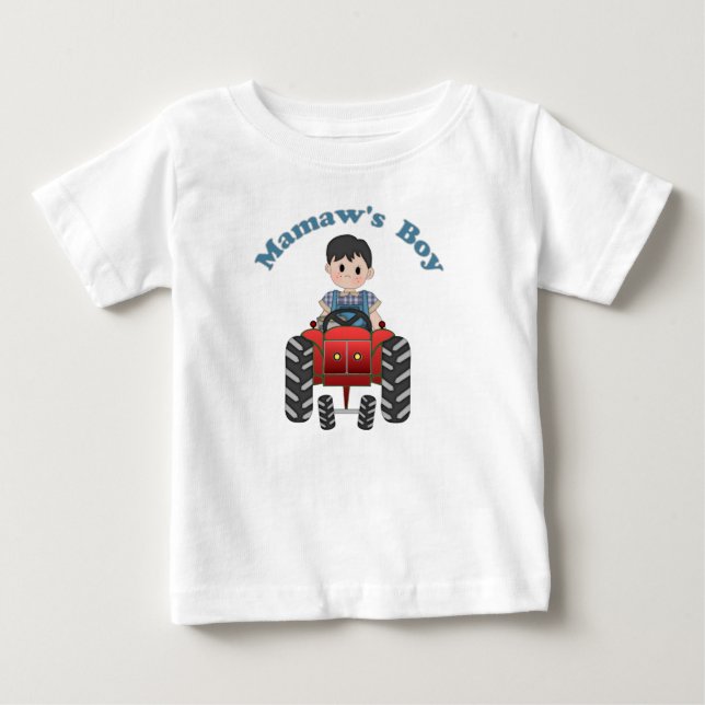 Grandmas Boy Tractor Baby T-shirt (Vorderseite)