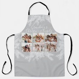 Grandma's Custom Photo Collage Elegant Christmas  Schürze