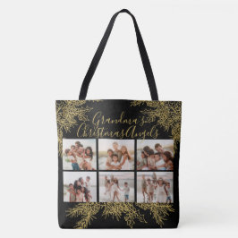 Grandma's Elegant Custom Christmas Photo Collage Tasche