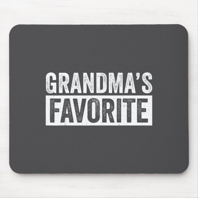 Grandmas Favorite Grandson Funny Granhild Granddau Mousepad (Vorne)