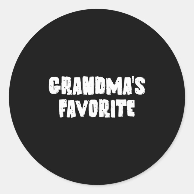 Grandmas Favorite  Runder Aufkleber (Vorderseite)
