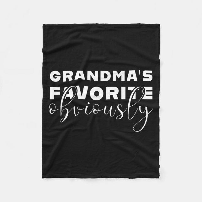 Grandma's Favorite T, Grandson Or Granddaughter  Fleecedecke (Vorderseite)