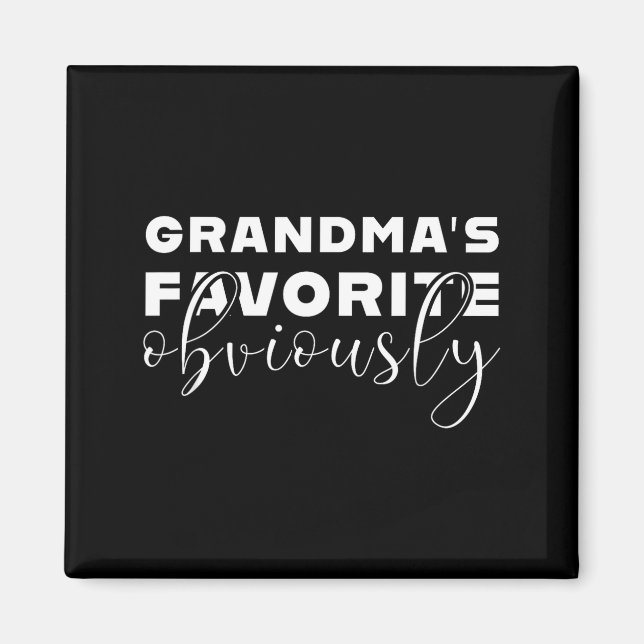 Grandma's Favorite T, Grandson Or Granddaughter  Magnet (Vorne)