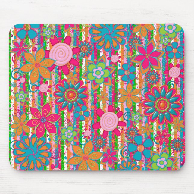 Grandmas Garden Blume Mousepad (Vorne)