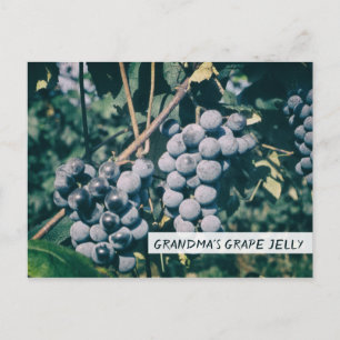 Grandma's Grape Jelly Rezept Lila Trauben Marmelad Postkarte