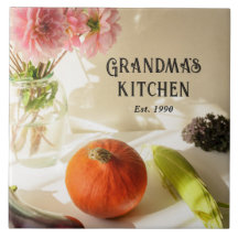 Grandma's Kitchen Personalized Ceramic Tile Gift
