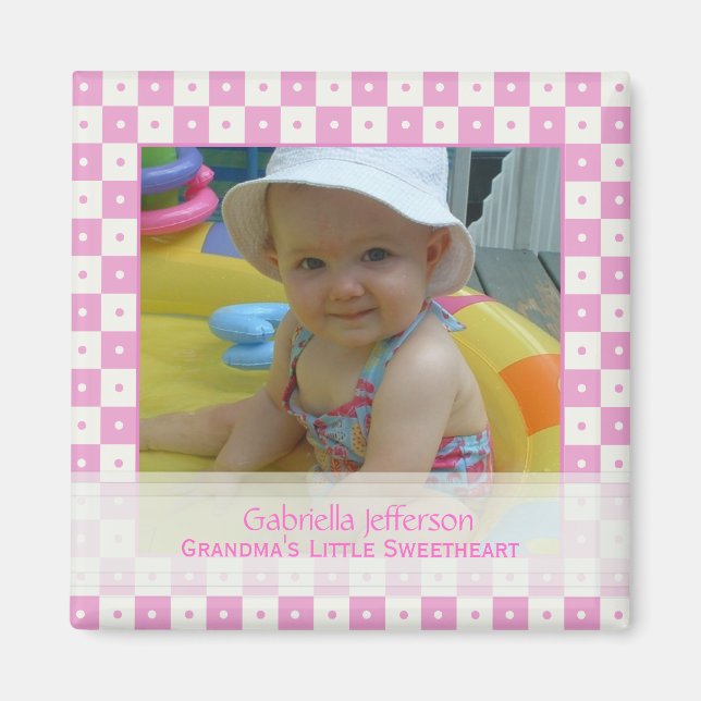 Grandmas Little Sweetheart: Bildermagnet Magnet (Vorne)