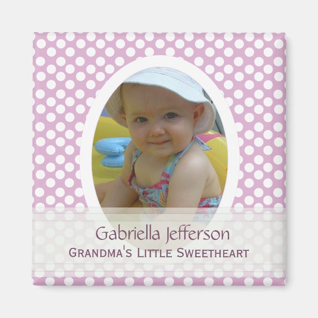 Grandmas Little Sweetheart: Bildermagnet Magnet (Vorne)