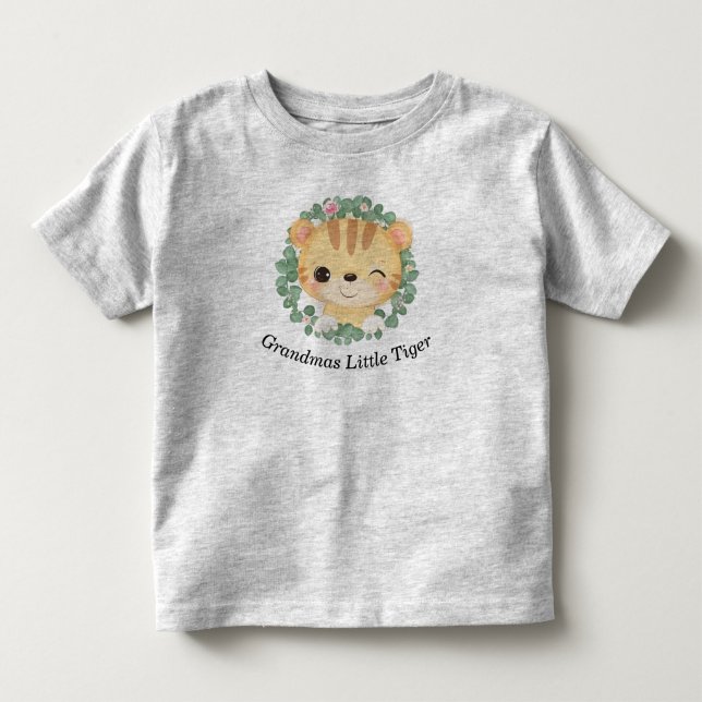 Grandmas Little Tiger Kleinkind T-shirt (Vorderseite)
