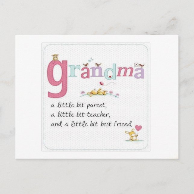 Grandmas Postkarte (Vorderseite)