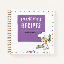 GRANDMA'S RECIPS Personalisiertes Leere Cookbook Notizbuch