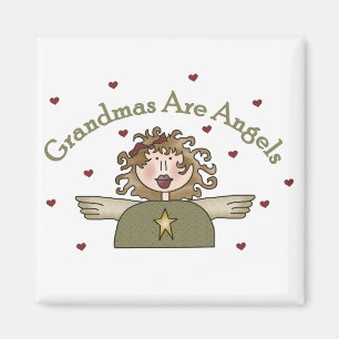 Grandmas sind Engel T - Shirt und Geschenke Magnet