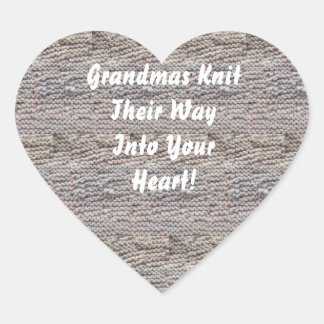 Grandmas-Strick Herz-Aufkleber