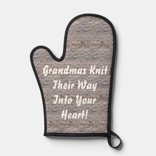 Grandmas-Strick Ofenhandschuh (Vorderseite)