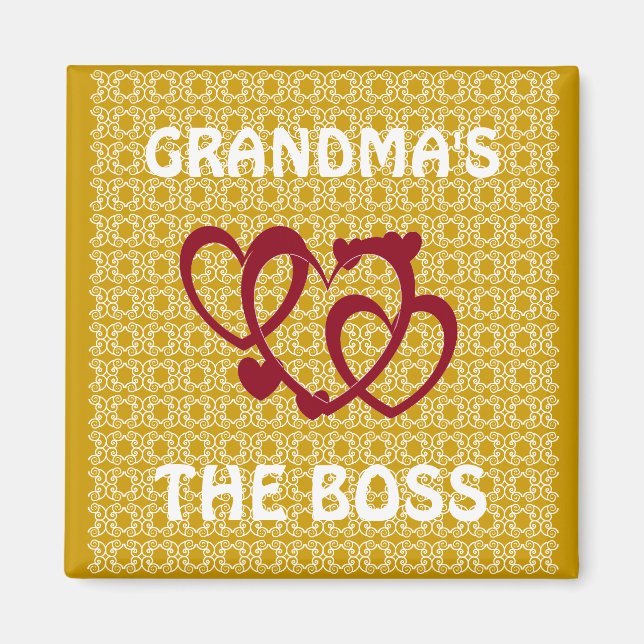 GRANDMAS THE BOSS KITCHEN MAGNET (Vorne)