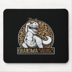 Grandmasaurus Dinosaur Grandma Leopard Shirt Mothe Mousepad