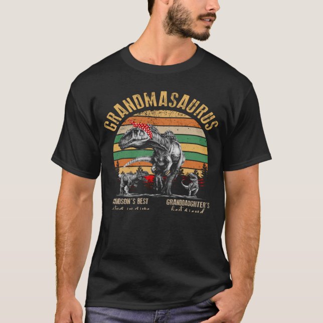 Grandmasaurus Grandsonu2019s Bester Partner in Cri T-Shirt (Vorderseite)