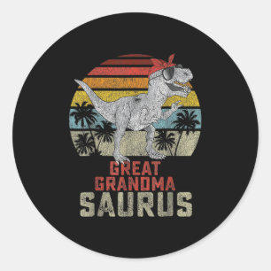 Grandmasaurus T Rex Dinosaurier Great Oma Saurus Runder Aufkleber