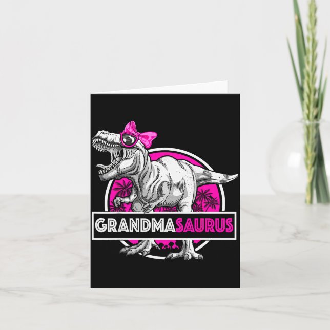 Grandmasaurus T-Rex passend lustige Oma Saurus  Karte (Vorderseite)