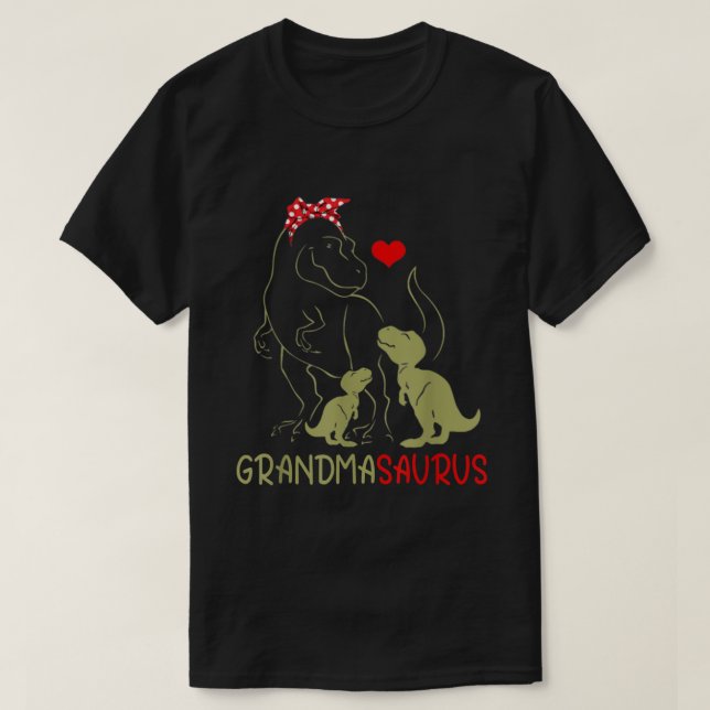 Grandmasaurus T Shirt T Rex Grandma Saurus Dinosau (Design vorne)