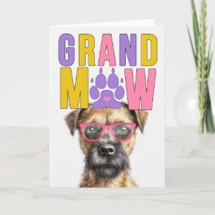 GrandMAW Border Terrier GrandDOG Großeltern Day Feiertagskarte