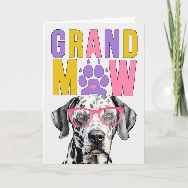 GrandMAW Dalmatiner GrandDOG Großeltern Day Feiertagskarte (Vorderseite)