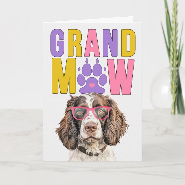GrandMAW Springer GrandDOG Großeltern Day Feiertagskarte (Vorderseite)