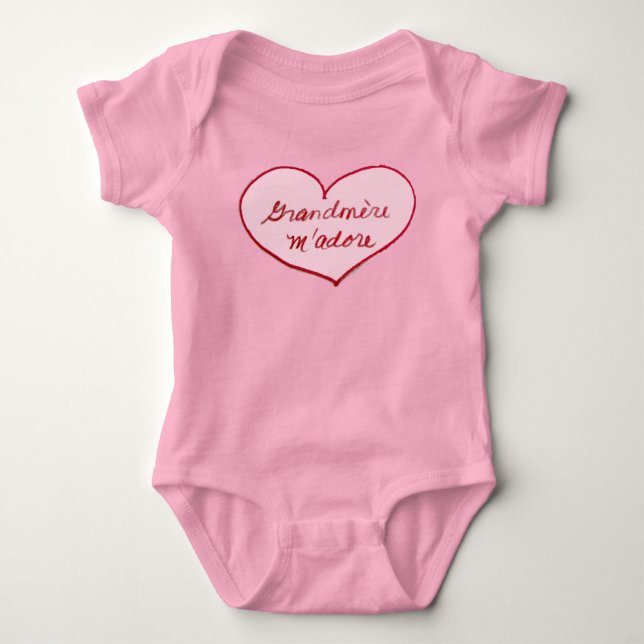 Grandmere adore (Oma Lieben Me) Baby Strampler (Vorderseite)