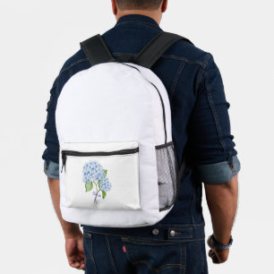 Grandmillenial blühende Hydrangea bosblau-Preppy Bedruckter Rucksack