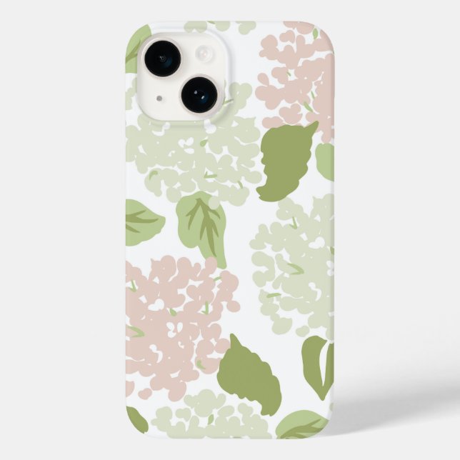 Grandmillenial hübsche, pfeifende Hydrangea Case-Mate iPhone 14 Hülle (Rückseite)