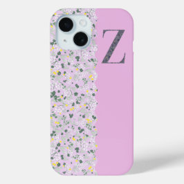 Grandmillenial MONOGRAM Z LILAC KLEINE BLUME Case-Mate iPhone Hülle